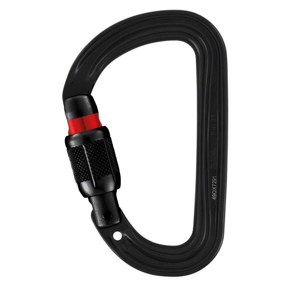 Petzl SM'D H-Frame Screw-Lock Carabiner, Black