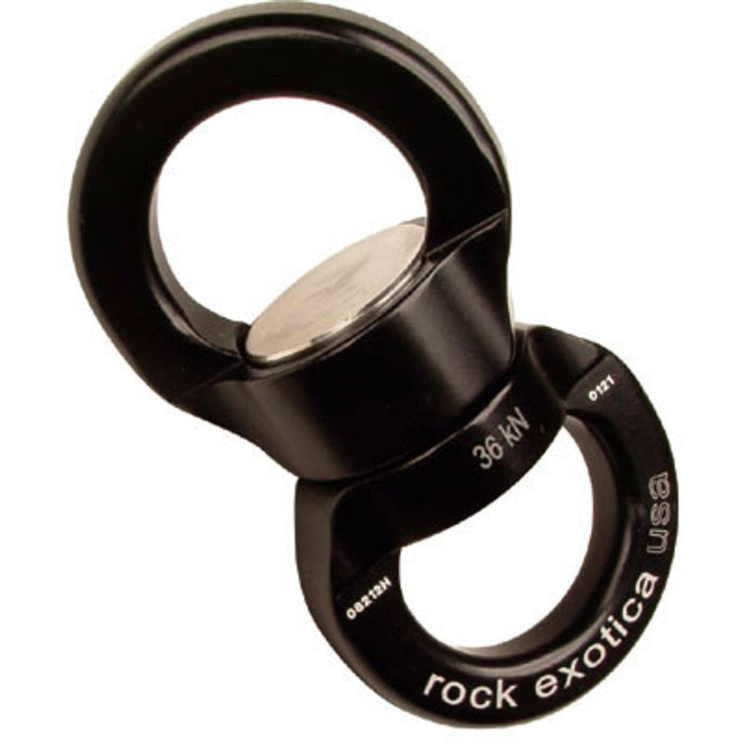 Rock Exotica Rotator Round Swivel, Large, Black, 36kN