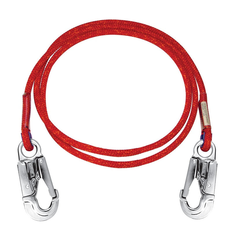 Rope Logic Lightning Red Lanyard, Grizzly Spliced with Aluminum Snaps, 13mm