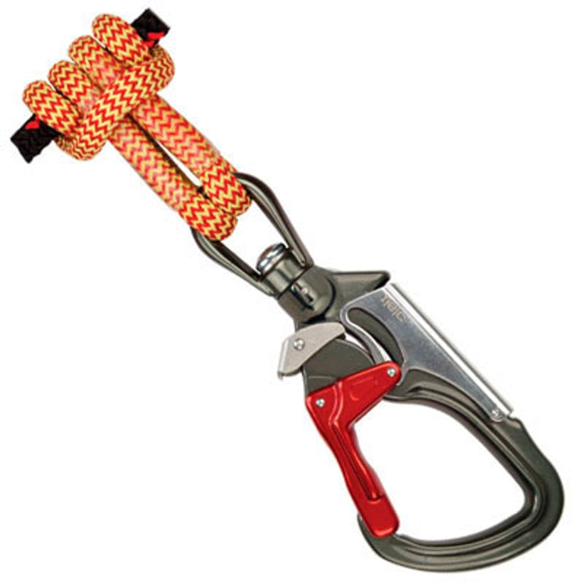 Rope Logic Ocean Eye & Eye Climbing Prusik, 3/8" x 22", with ISC Swivel Snap Carabiner