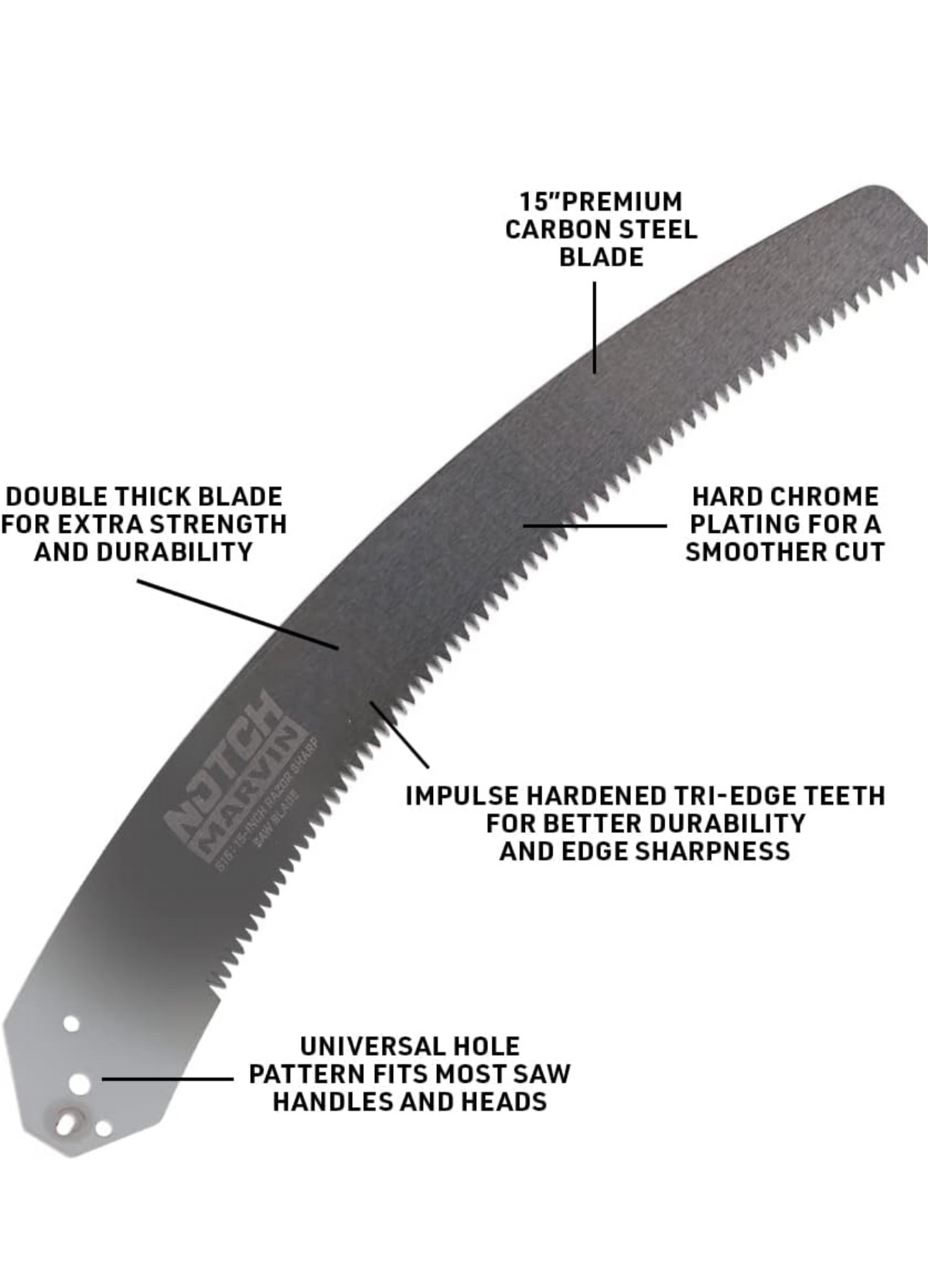 18' pole saw set with 15 inch blade NOTCH 18' FIBERGLASS POLE SAW SET