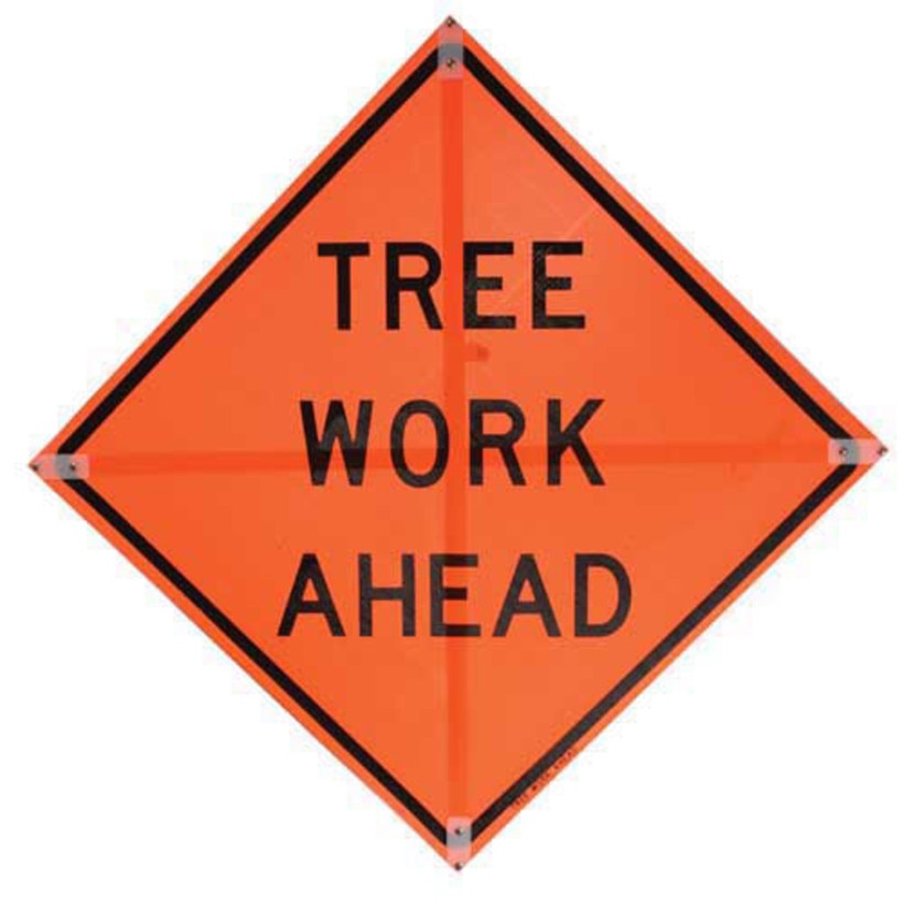 JBC 36" Mesh Traffic Sign, One Lane Road Ahead (Sign Only)