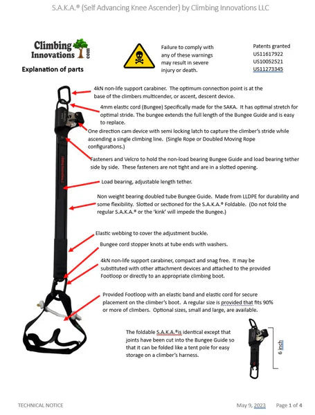 SAKA® SELF ADVANCING KNEE ASCENDER