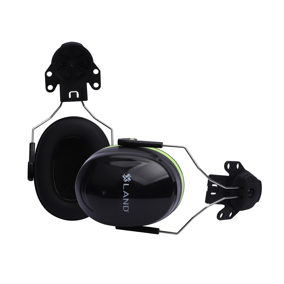 Land Helmets Premium Slotted Hard Hat Earmuffs, NRR 22