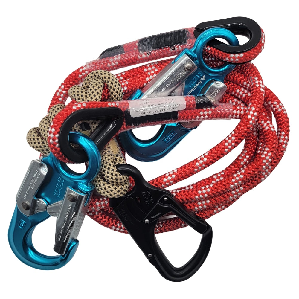 Pelican 2-in-1 Positioning Lanyard 1/2" x 12', Red KM