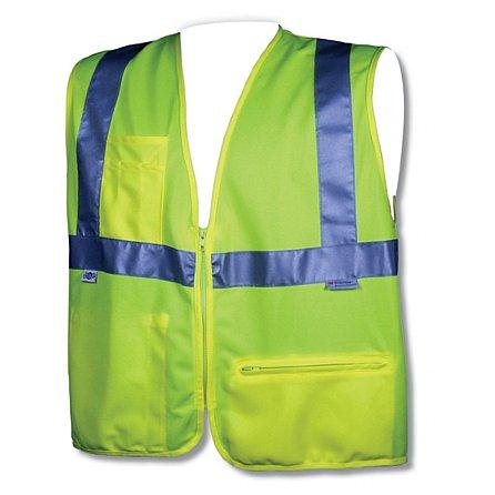ASNA Class II Safety Vest - Lime/Yellow Solid, Zipper (XL)