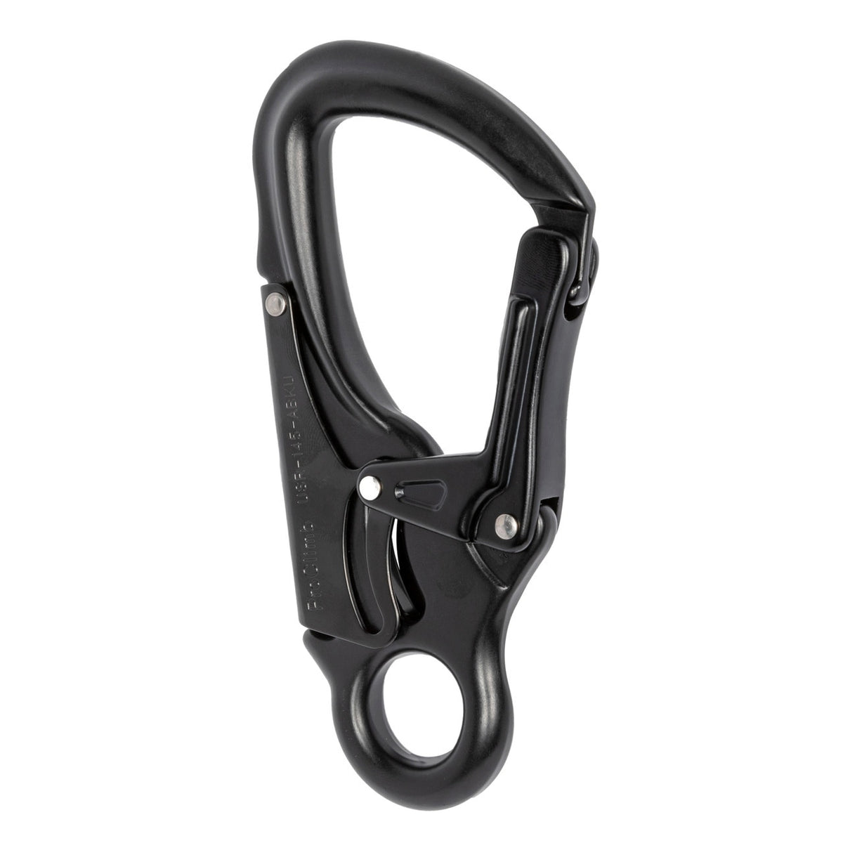 ProClimb Aluminum Double Lock Snap Hook, Black