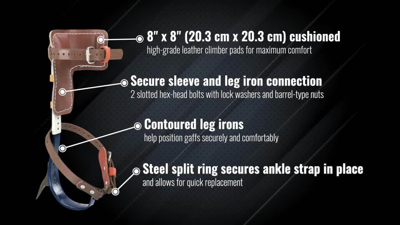 Tree Climber Set 2-3/4-Inch Gaffs, 15 to 19-Inch