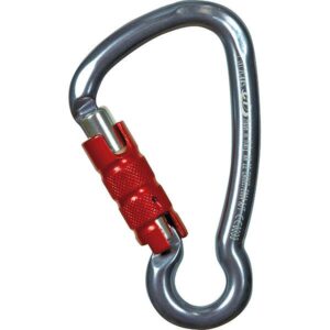 Weaver Arborist Key Triple-Lock Carabiner, Titanium/Silver/Red