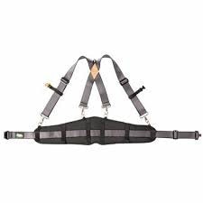 Weaver Arborist Logging Belt with Suspenders, Black/Gray