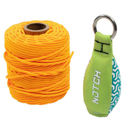 Notch 200' 3mm Neon Plus Throwline & 14 oz Throw Weight Set