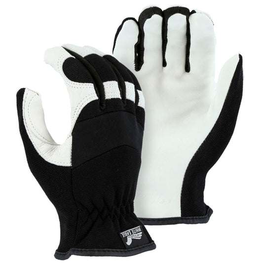 Goatskin Mechanics Gloves, Knit Back