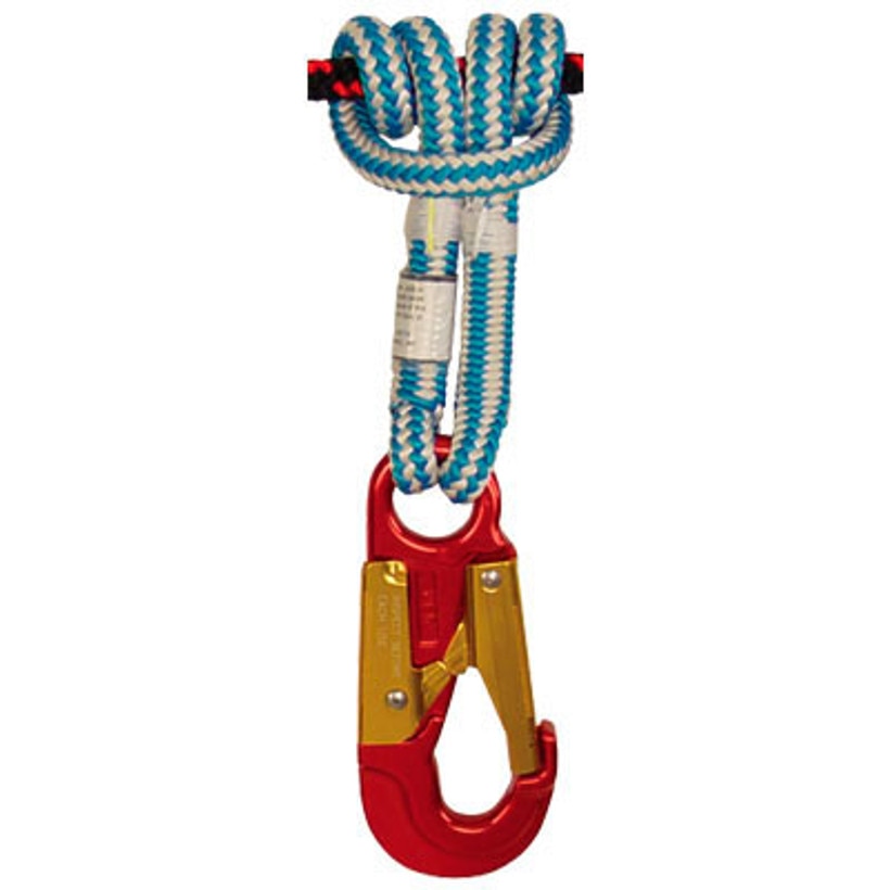 Rope Logic Hip Climbing Prusik with Aluminum Snap, Blue Streak 16-Strand