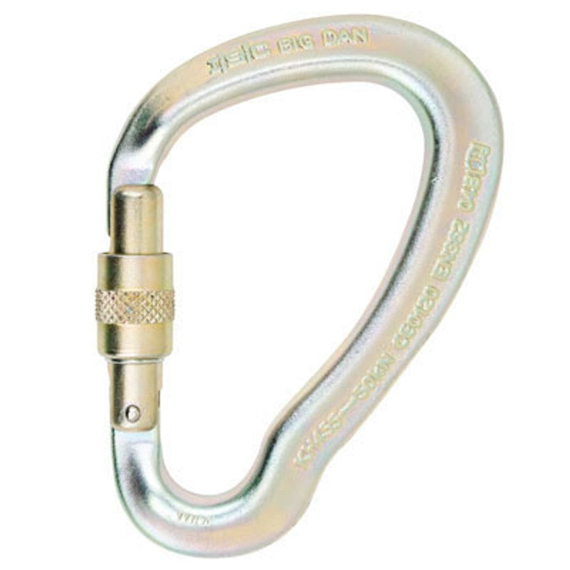 ISC Steel Arborist Carabiner, Screw Locking
