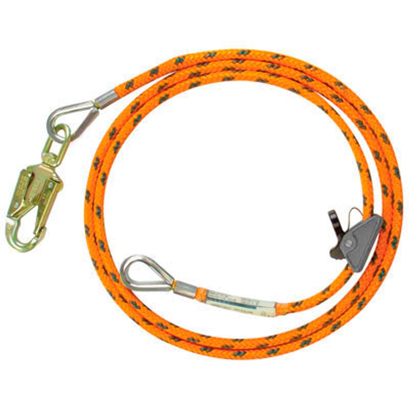 Rope Logic Flemish Spliced Wire Core Flipline 5/8" x 10' with RockGrab