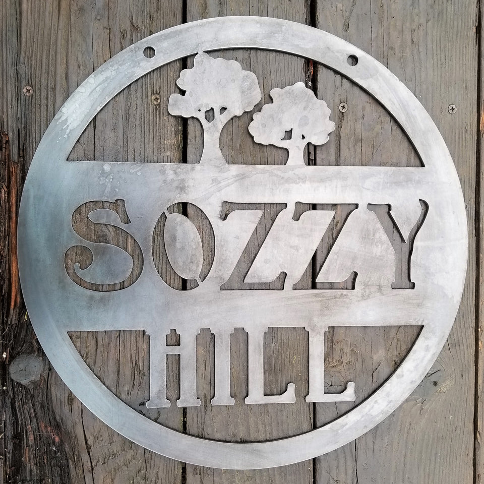 Notch 1 foot x 3 feet metal sign w/ gloss laminate
