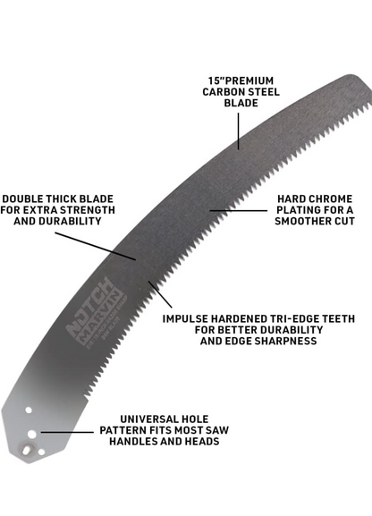 18' pole saw set with 15 inch blade NOTCH 18' FIBERGLASS POLE SAW SET