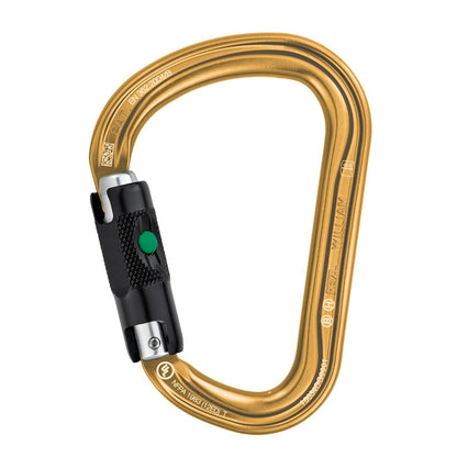 Petzl William Ball-Lock Carabiner, Gold