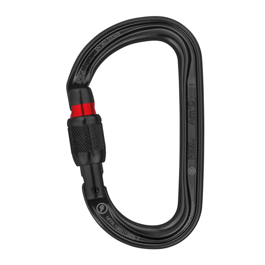 Petzl AM'D Screw-Lock H-Frame Carabiner - Black