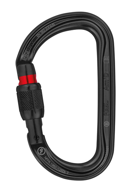 Petzl AM'D Screw-Lock H-Frame Carabiner - Black