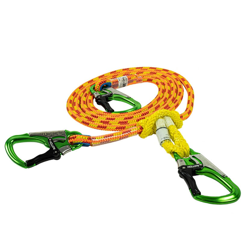 Rope Logic 12' Fire 2 in 1 Lanyard w/ Notch Triple Action Snap