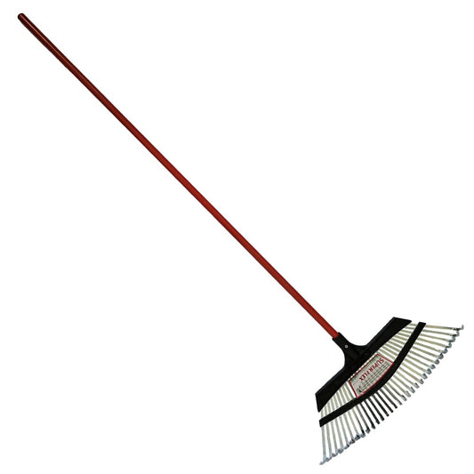 31 Tine Poly/Steel Rake 24 in, 54 in Red Metal Handle