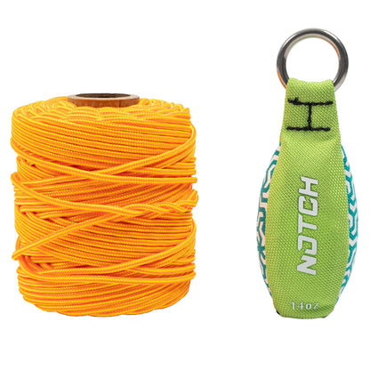 Notch 200' 3mm Neon Plus Throwline & 14 oz Throw Weight Set