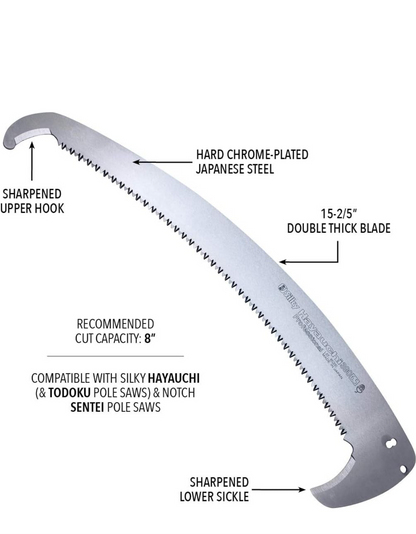 Silky Hayauchi 15-2/5" (390mm) Replacement Blade for Aluminum Pole Saw