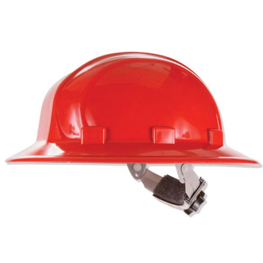 Omega Full Brim Safety Cap with 6-Point Ratchet Suspension, White