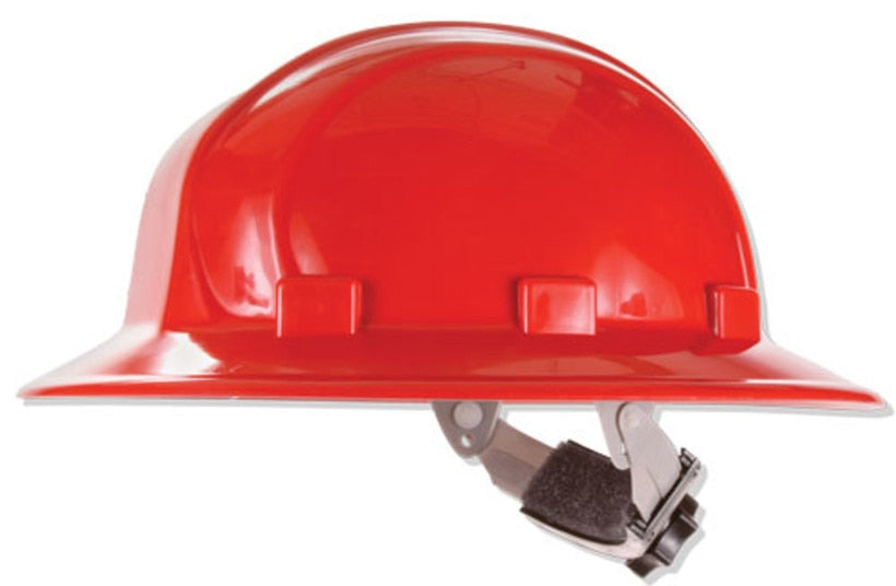 Omega Full Brim Safety Cap with 6-Point Ratchet Suspension, White