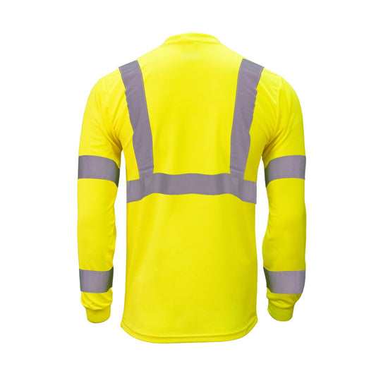 Class 3 Hi-Vis Long Sleeve T-Shirt with Pocket