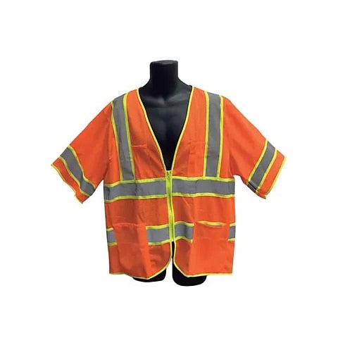 Class 3 Hi-Vis Safety Vest with Pockets, Orange