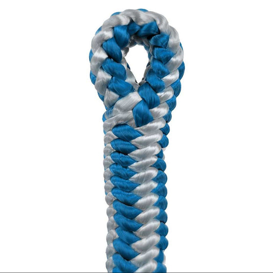 Pelican Arbor Rope 16-Strand 1/2" x 120', Blue/White, Tight Eye Splice