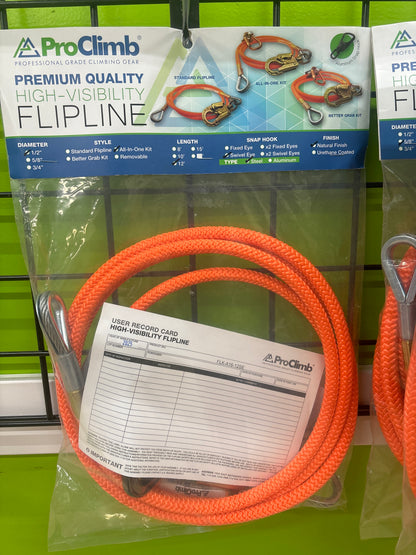 ProClimb FLIPLINE 1/2” x 12’ Orange