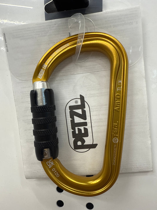 Petzl AM’D Triact-Lock Aluminum Carabiner – Auto-Locking D-Shape Connector for Arborist & Climbing Gear