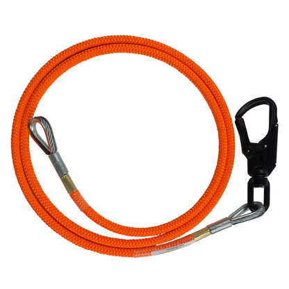 U.S. Rigging 1/2" x 10' Flipline Kit, Orange, Single Swivel