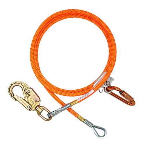 ProClimb Flipline Kit 1/2" x 14', Orange, Steel Swivel Snap