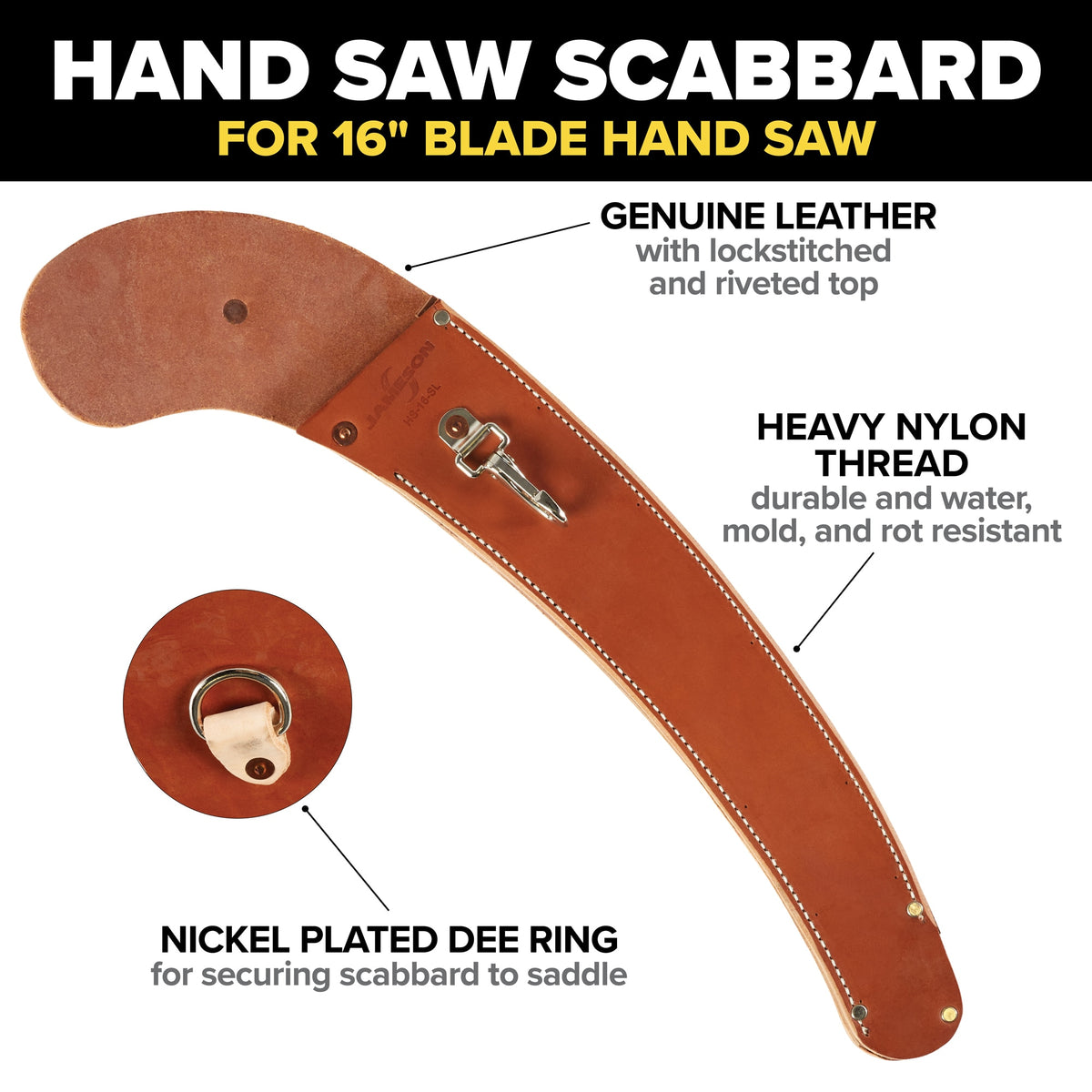 Jameson Hand Saw Leather Scabbard
