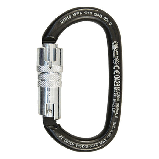 Kong Ovalone Carbon Steel Carabiner, Twist Lock