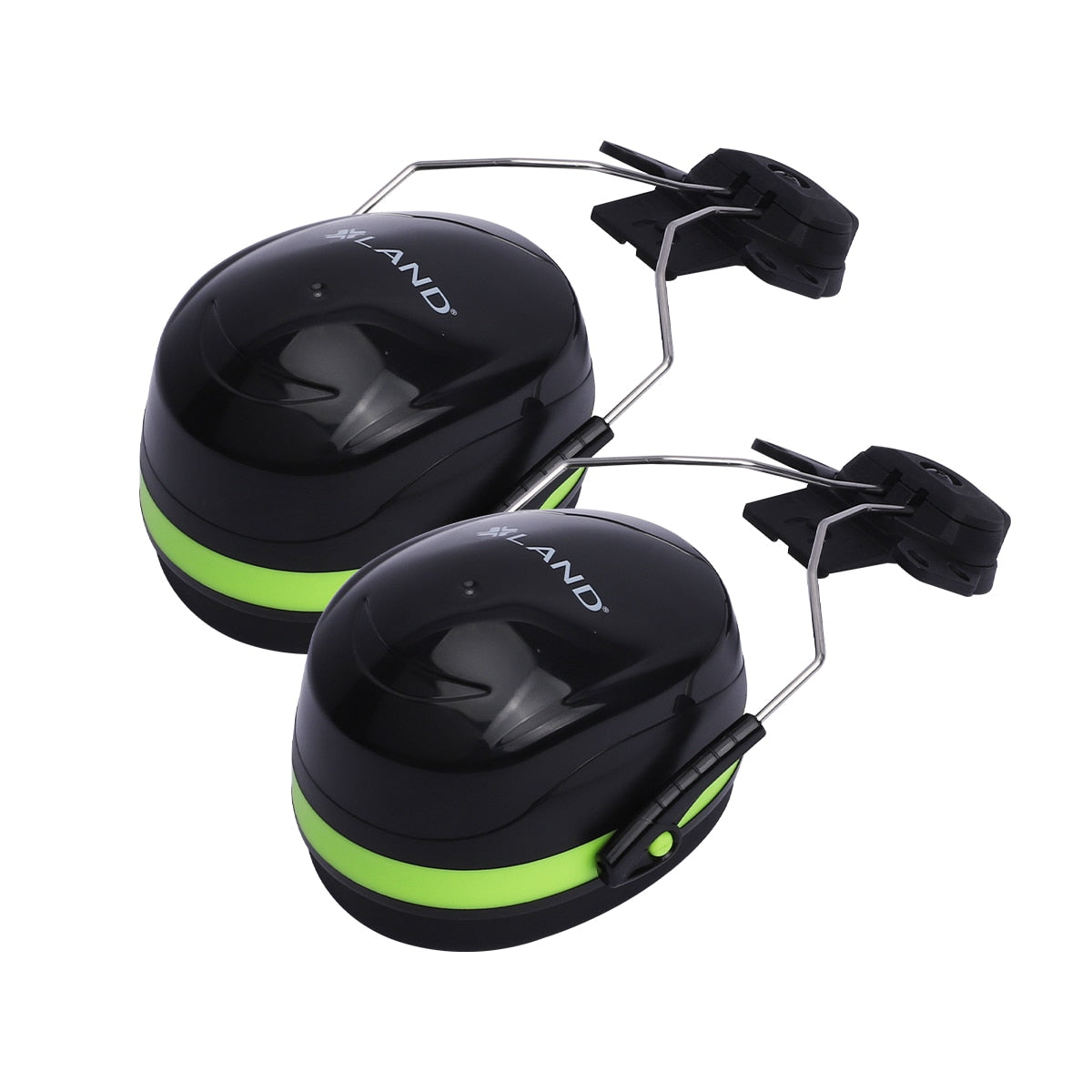 Land Helmets Premium Slotted Hard Hat Earmuffs, NRR 22