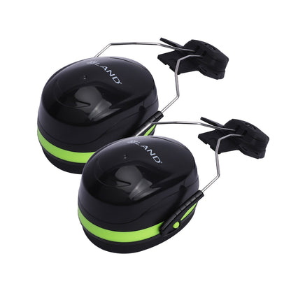 Land Helmets Premium Slotted Hard Hat Earmuffs, NRR 22