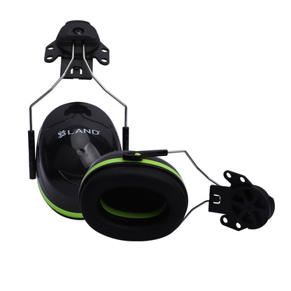 Land Helmets Premium Slotted Hard Hat Earmuffs, NRR 22