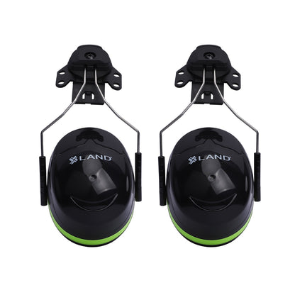 Land Helmets Premium Slotted Hard Hat Earmuffs, NRR 22