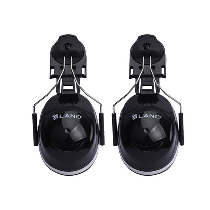 Land Helmets Premium Slotted Hard Hat Earmuffs, NRR 22