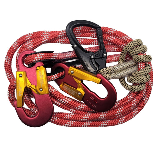 Pelican 2-in-1 Positioning Lanyard 1/2" x 12', Aluminum Snap