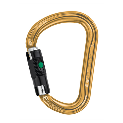 Petzl William Ball-Lock Carabiner, Gold