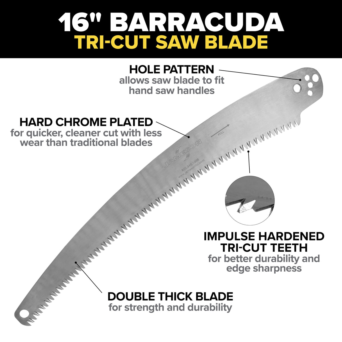 Jameson Barracuda Tri-Cut Pole Saw Blade