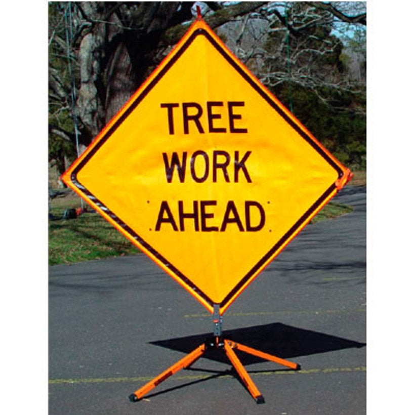 SafeZone Tree Work Ahead Folding Sign & Stand