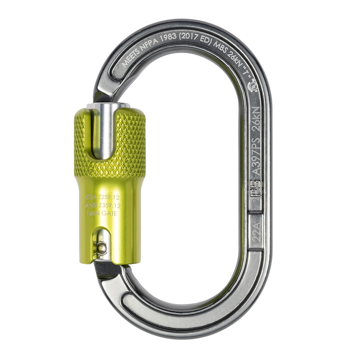 US Rigging Oval Big D Aluminum Carabiner, Triple Locking