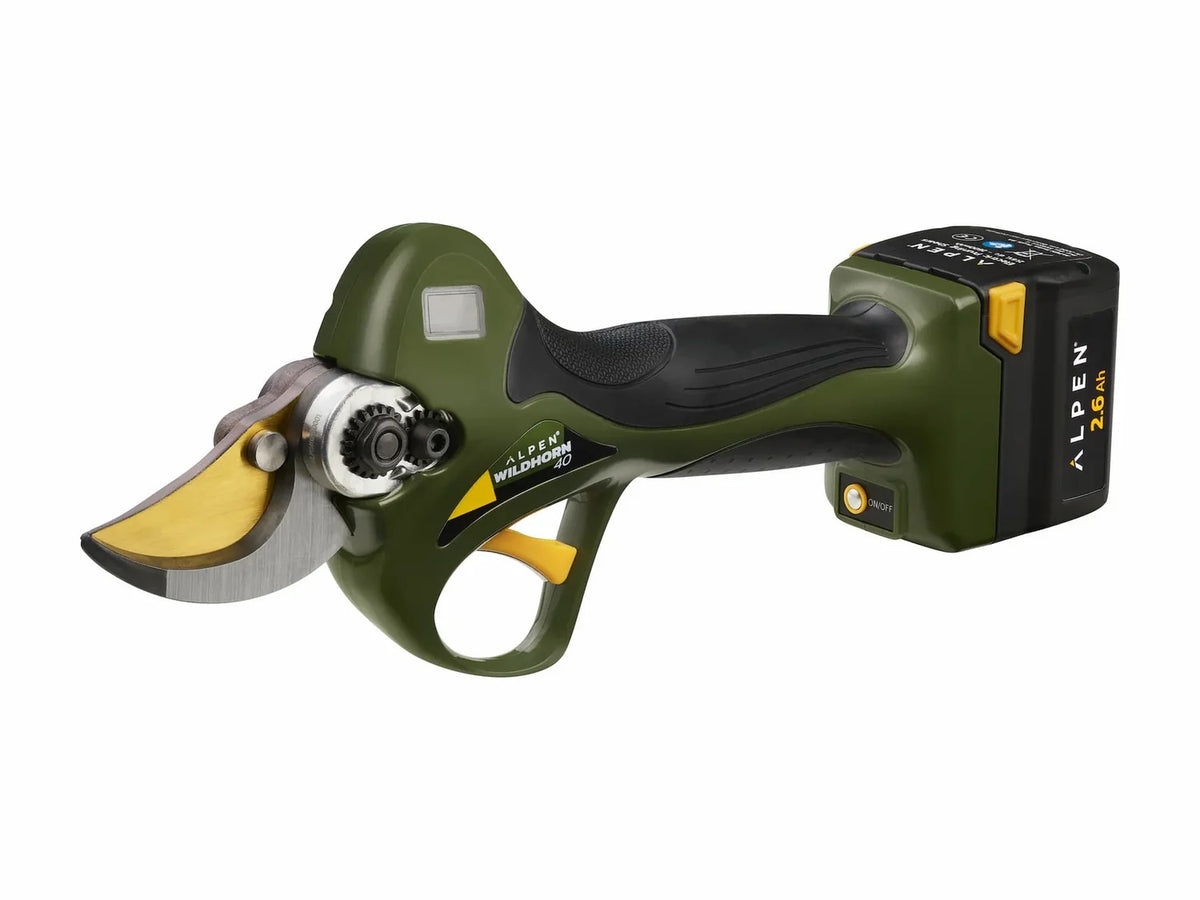 FELCO Wildhorn 40 Electric Pruning Shear with 2 x 21.6V Batteries (2.6Ah + 4.5Ah) and Power Pack